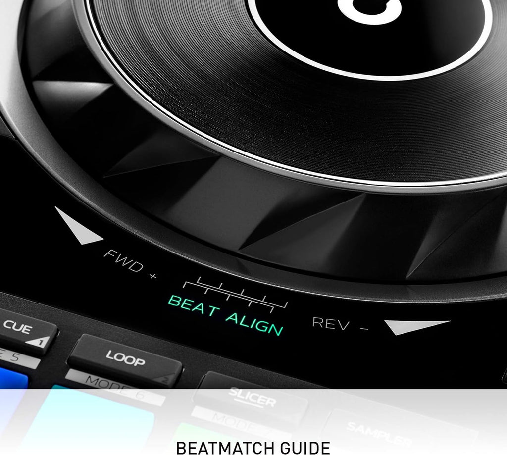 Hercules DJControl Inpulse 500 DJ Controller – Beginner DJ Set, 2-Deck USB DJ Mixer with Built-In Audio Interface, RGB Pads, Touch-Sensitive Jog Wheels