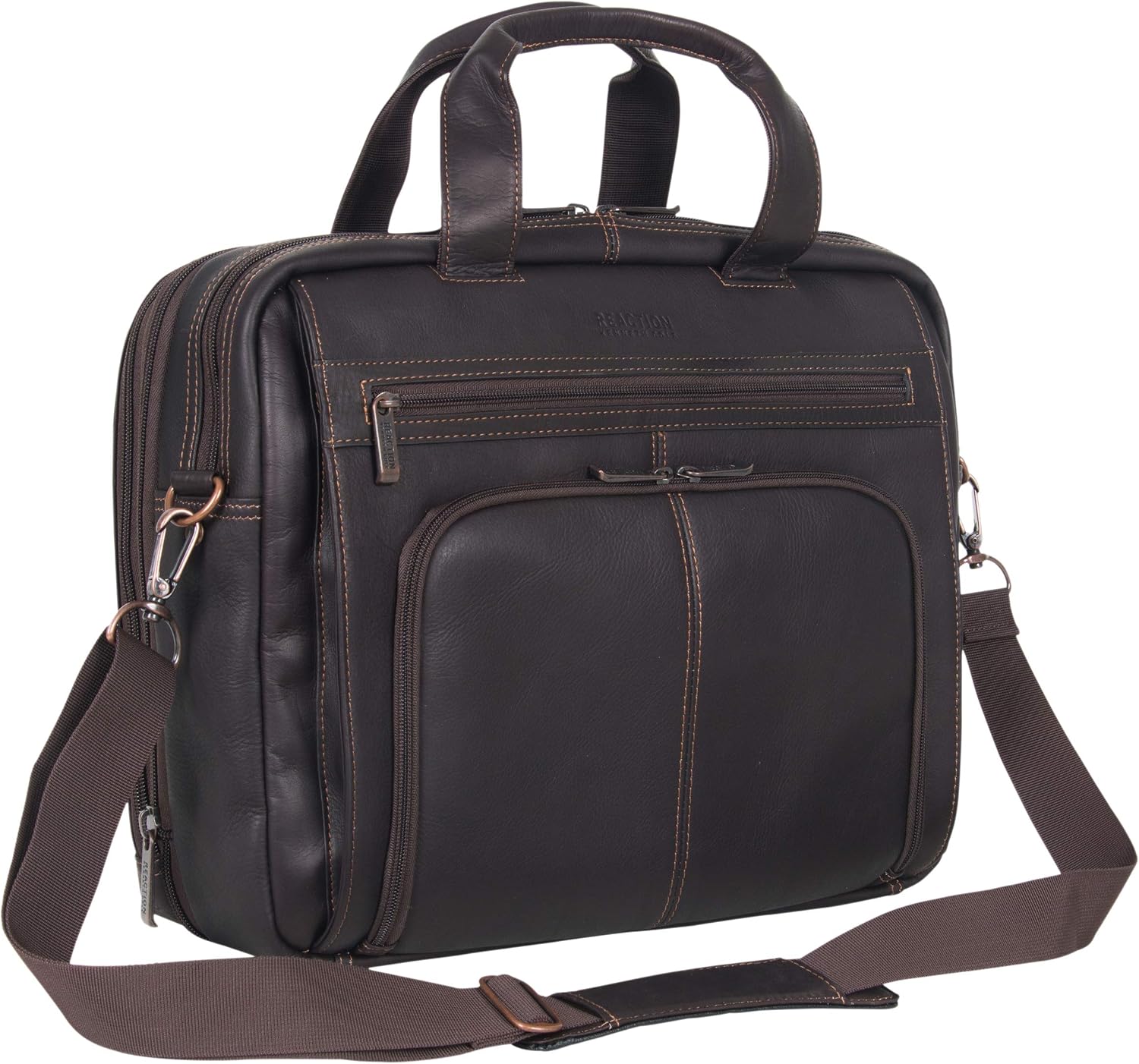 Kenneth Cole REACTION 'Out of the Bag' Manhattan Colombian Leather 15.6' Laptop Briefcase Travel Business Case Bag