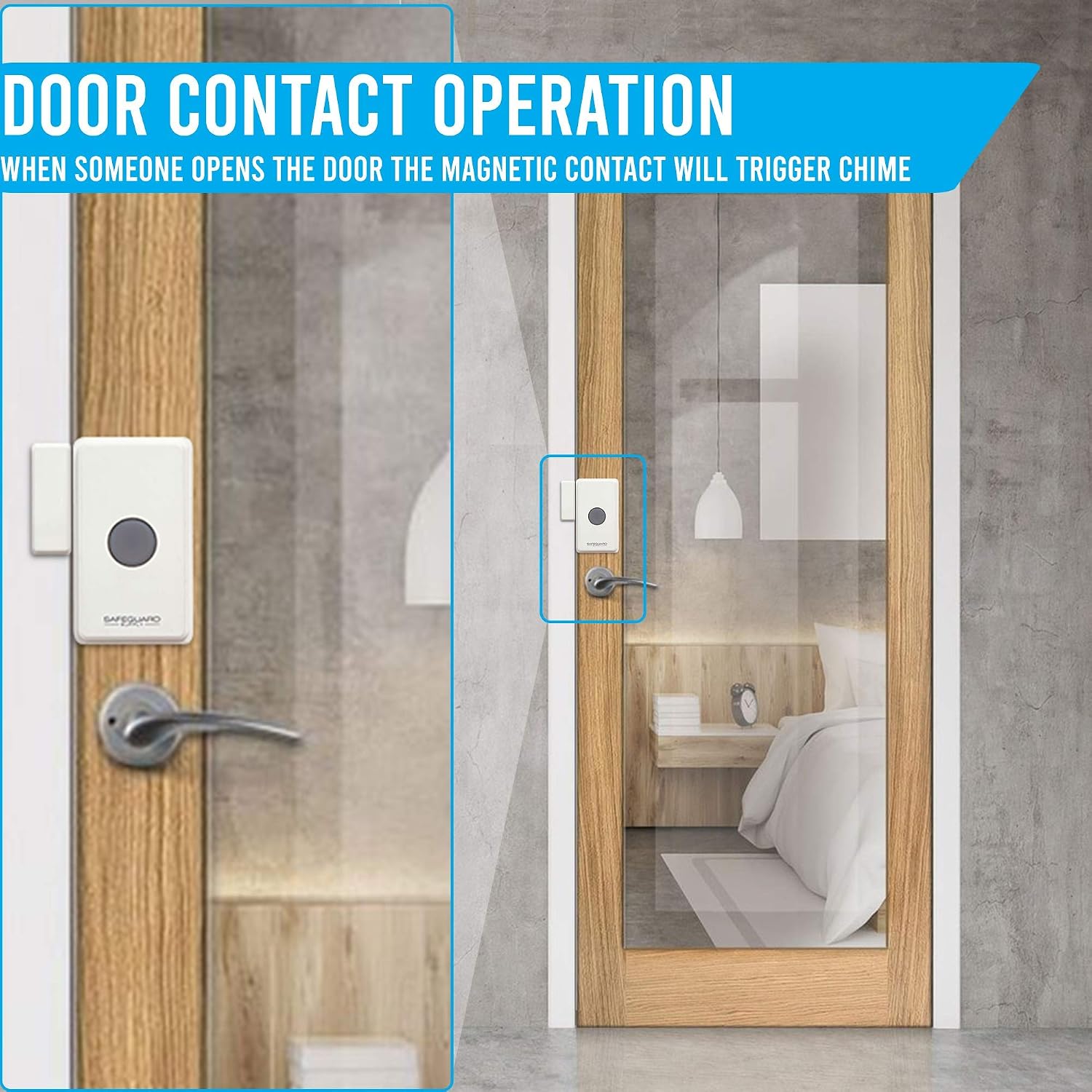 Long Range Wireless Doorbell for Business and Home - ERA-UTDCR 4000 ft Range - Heavy Duty Weatherproof Push Button or Magnetic Door Contact Transmitter