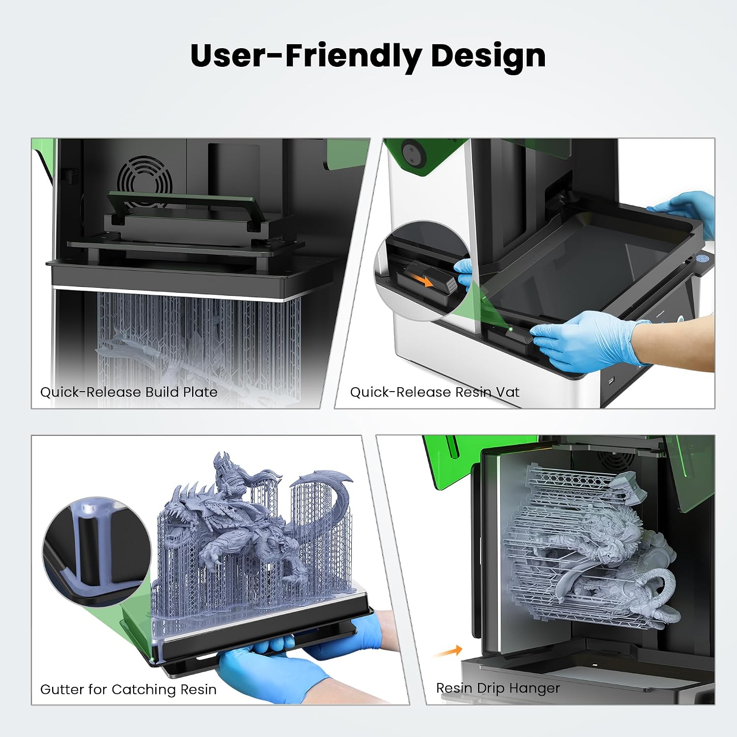 UniFormation GK3 Ultra 13.5-Inch Large Resin 3D Printer 16K High-Resolution LCD 3D Resin Printer Big Build Volume 11.8x6.3x11.8in, Auto Resin Heating, Auto Feeding System for Professional 3D Printing