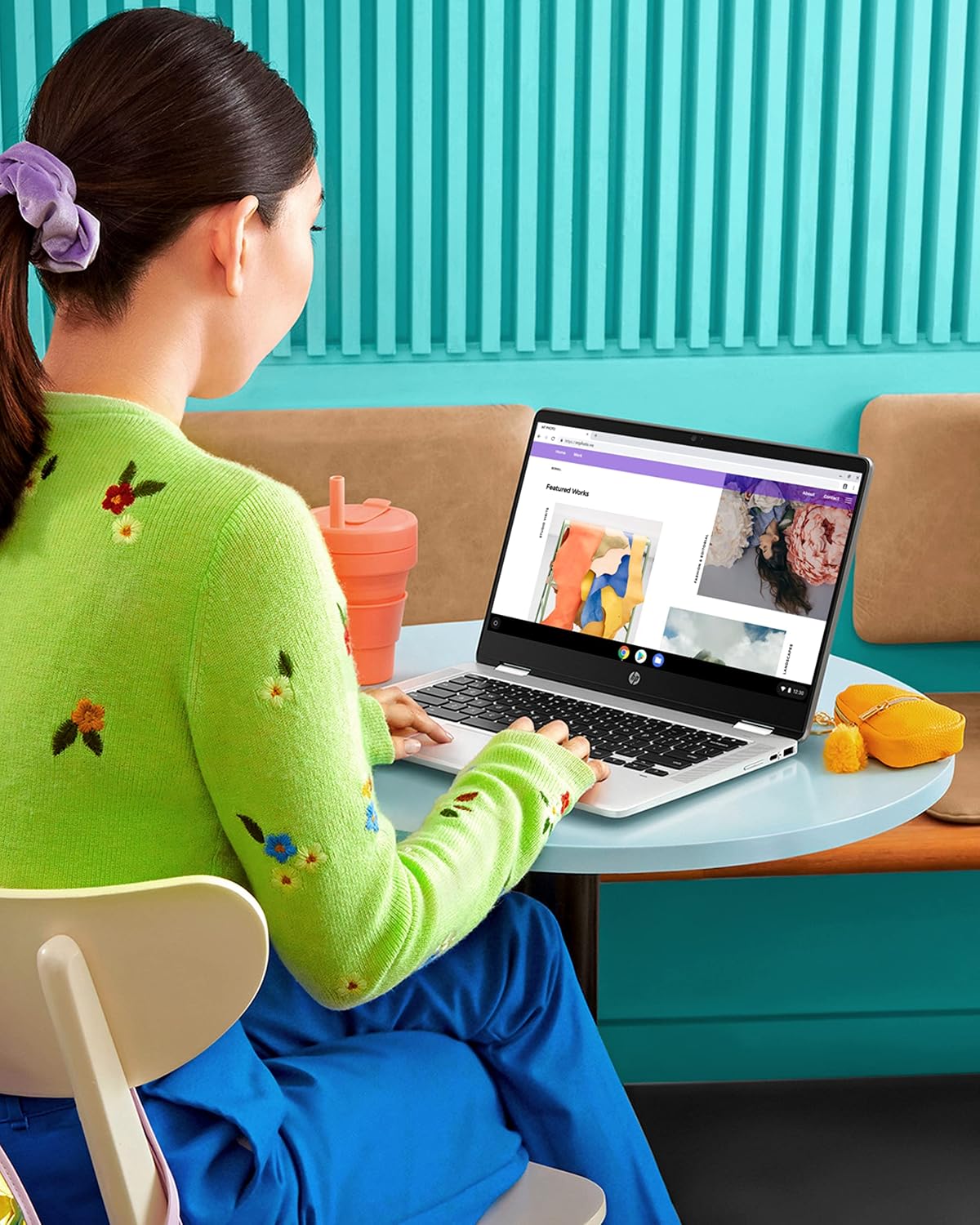 HP Chromebook x360 14a 2-in-1 Laptop, Intel Pentium Silver N5030, 4 GB RAM, 64 GB eMMC, 14' HD Micro-Edge Touchscreen, Chrome OS, 720p Webcam, Dual Speakers, Long Battery Life (14a-ca0023nr, 2021)