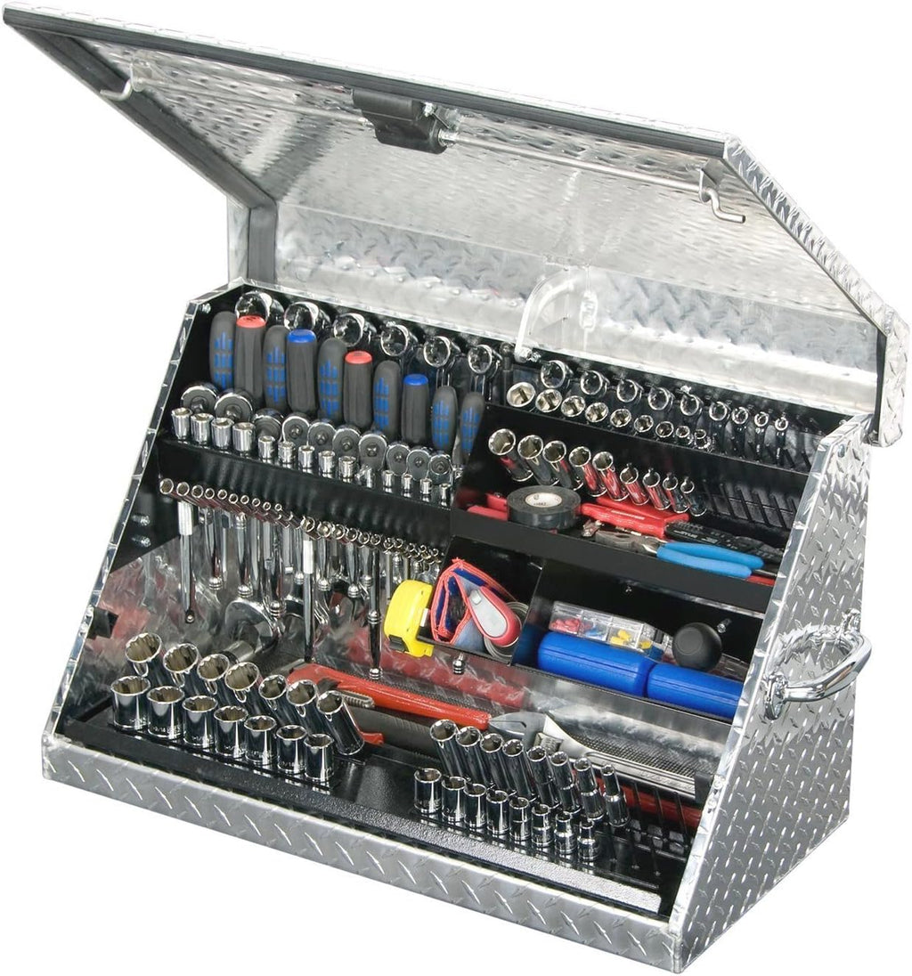 Montezuma 30' x 15' Heavy Duty Steel Triangle Toolbox (aluminum, brite)