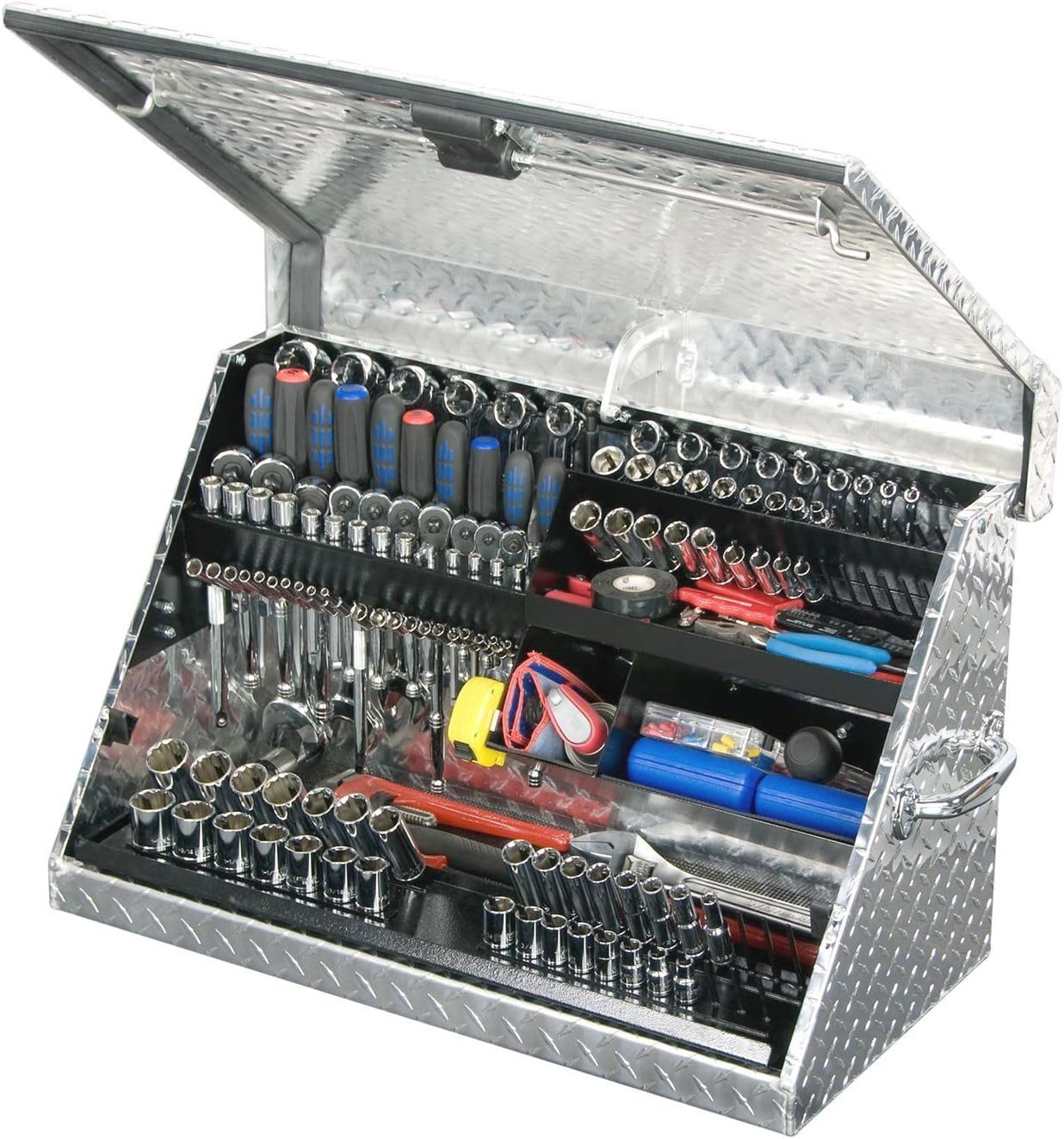 Montezuma 30' x 15' Heavy Duty Steel Triangle Toolbox (aluminum, brite)