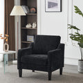 VINGLI Mid-Century Modern Accent Chair, Black Chenille, 30' (W) x 30.7' (D) x 33' (H), 1 Seat, 380 lbs Weight Capacity