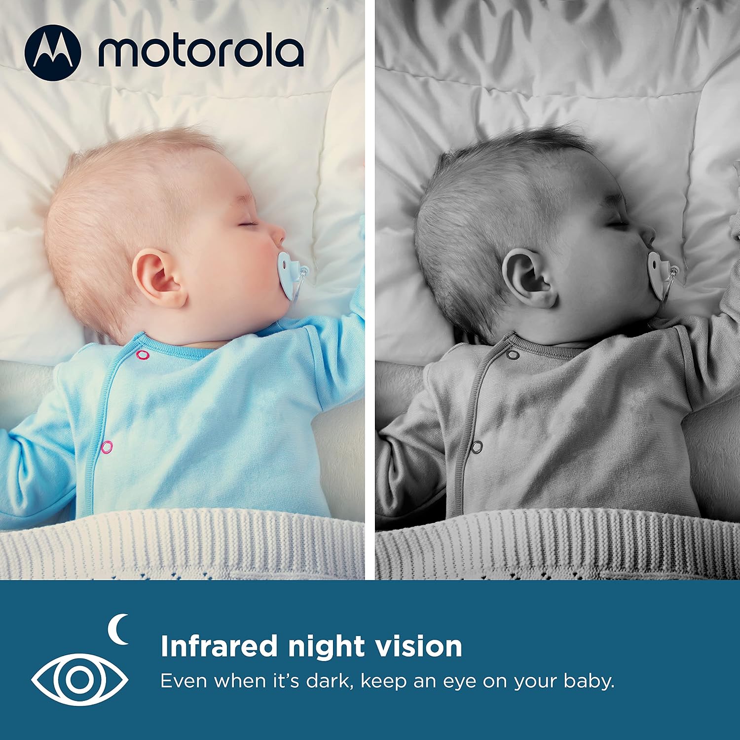 Motorola Nursery Video Baby Monitor with 2 Cameras, 5' Screen, 2-Way Audio, Night Vision, Temperature Sensor, No WiFi,1000ft Range, Lullabies, VM75-2