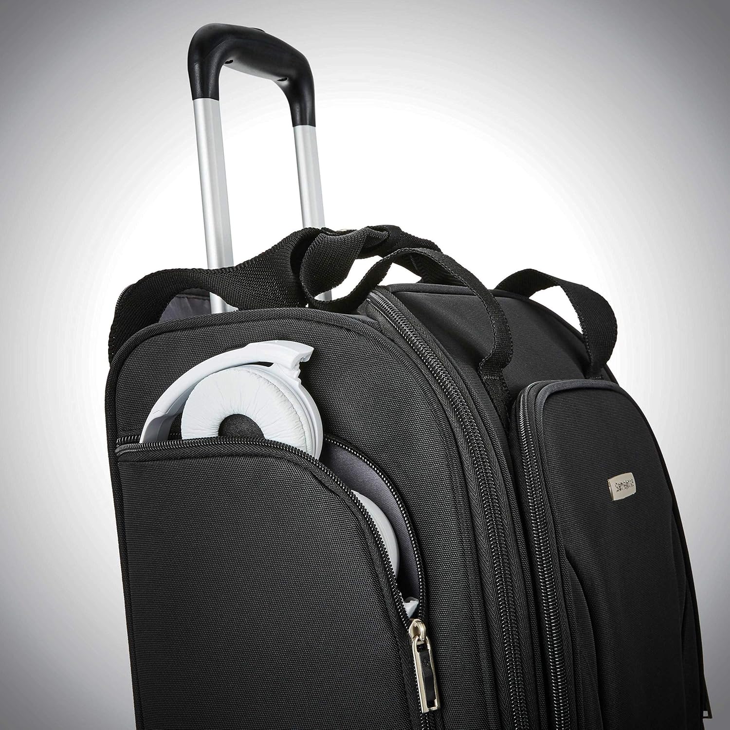 Samsonite Underseat Carry-On Spinner With USB Port, Jet Black, One Size