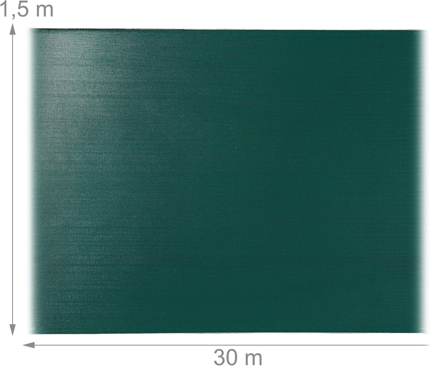 Relaxdays Fence Netting, Privacy Shield for Fences & Railing, HDPE Net, UV-Resistant, Weatherproof, 1.5 x 30 m, Green