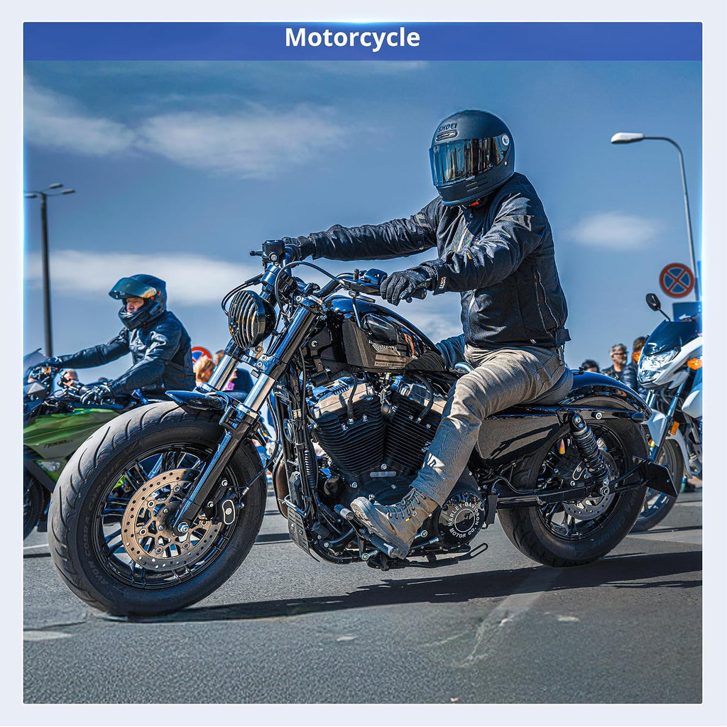 TYKOOL YTX14L-BS [- +] Lithium Battery 480 CCA for Harley Davidson Sportster 883 1200 Iron 48 XL XLH 2004-2023 Street 500 750 2014-2021 XR1200X BRP Seadoo Spark | Digital SOC Display IP67 Waterproof