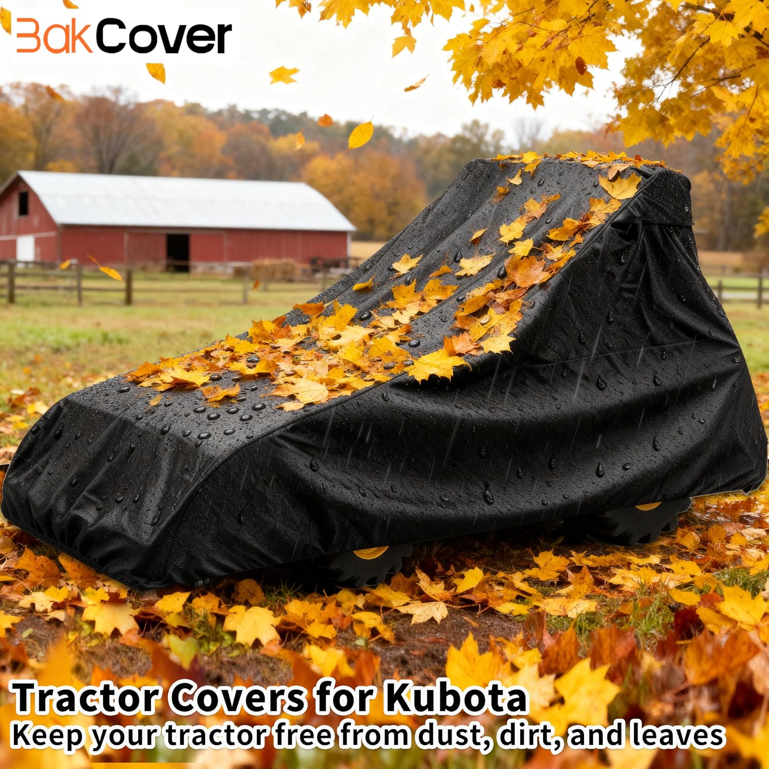 Tractor Cover, Utility Tractor Covers Waterproof Heavy Duty, Compatible with John Deere, Kubota, Mahindra, 600D Waterproof UV Protection Dustproof (189 L x 76 W x 86 H in)