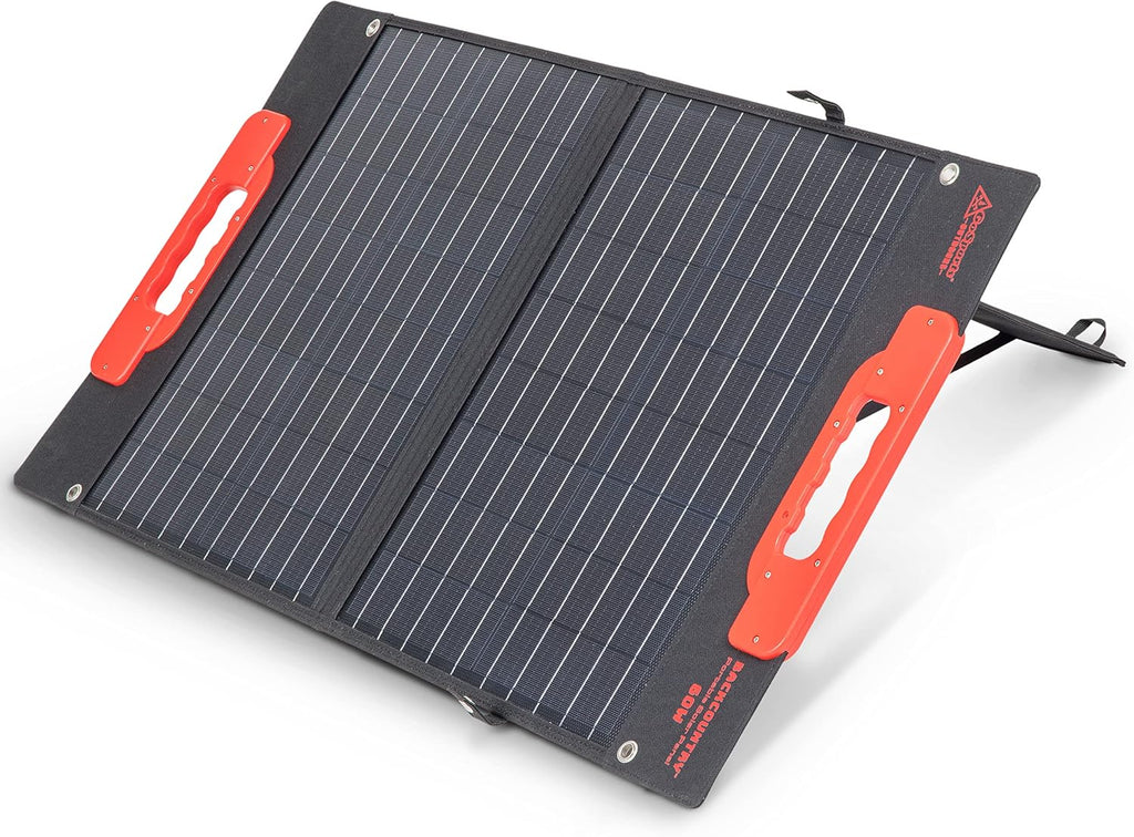 Backcountry Portable Solar Panels, 110W or 60W - IP65 Water Resistant Solar Charger with 3 USB Ports for Phones and DC Out for Power Stations