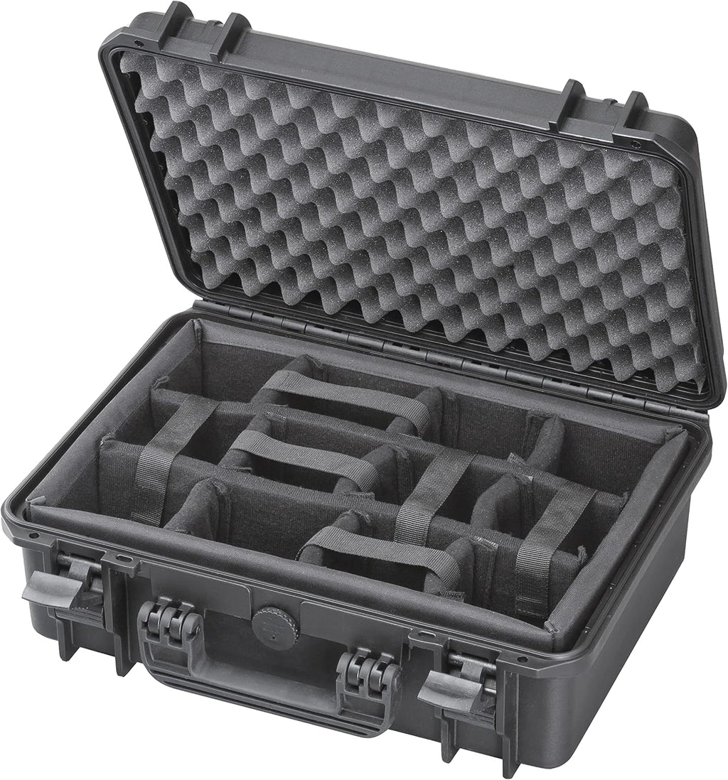 Max MAX430CAM IP67 Rated Waterproof Durable Watertight Equipment Photography with Hard Carry Plastic Case Padded Dividers/Flight Case/Tool Box