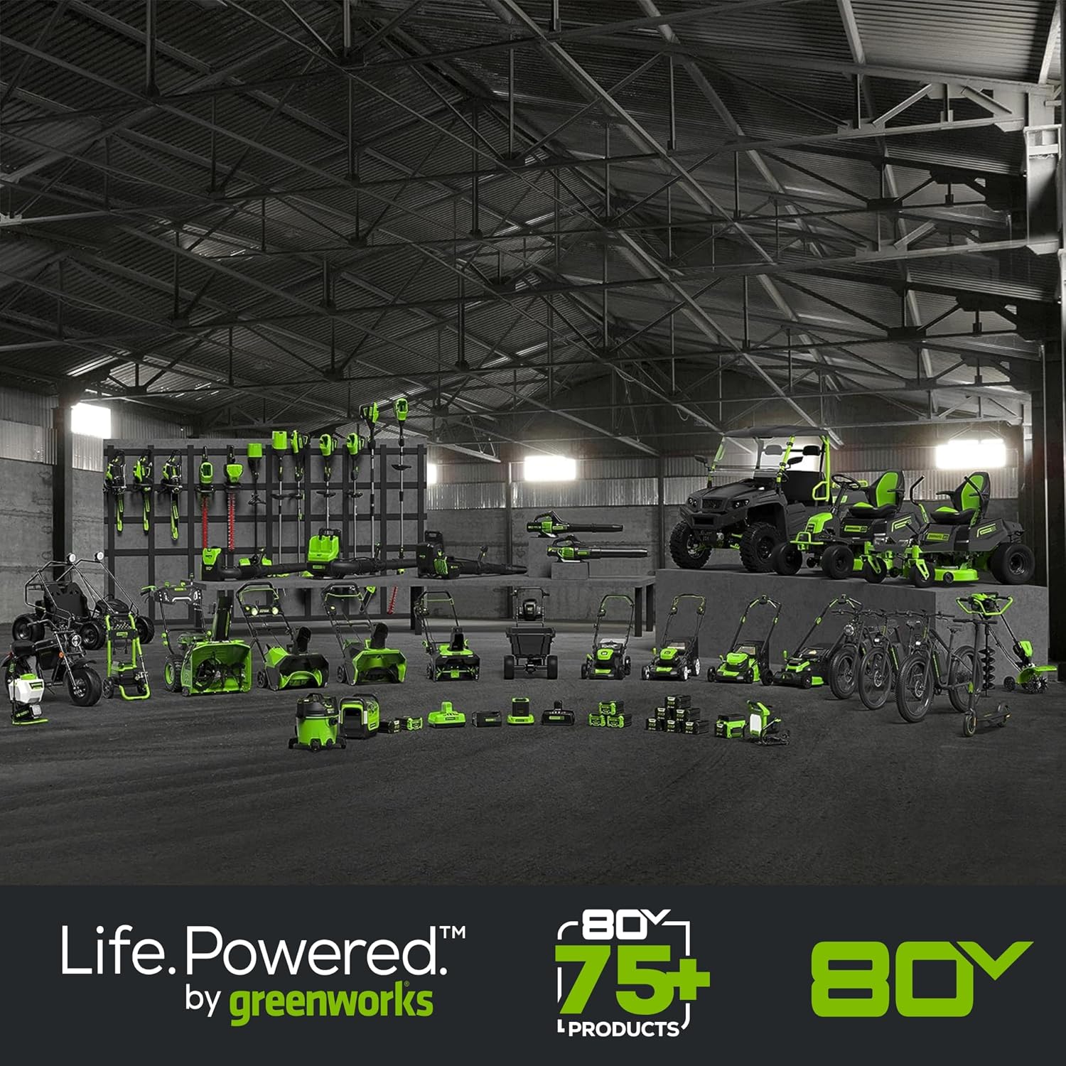 Greenworks 80V 2.0Ah Lithium-Ion Battery (Genuine Greenworks Battery / 75+ Compatible Tools)