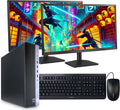HP EliteDesk 800 G4 PC Computer, Intel i5-8500, Crucial 32GB DDR4 RAM, 1TB NVMe M.2, Windows 11 Pro, Internal WiFi 6 AX200, Cherry Keyboard & Mouse, Dual 24' LCD (Renewed) (800G4 + Dual 24' LCD Setup)