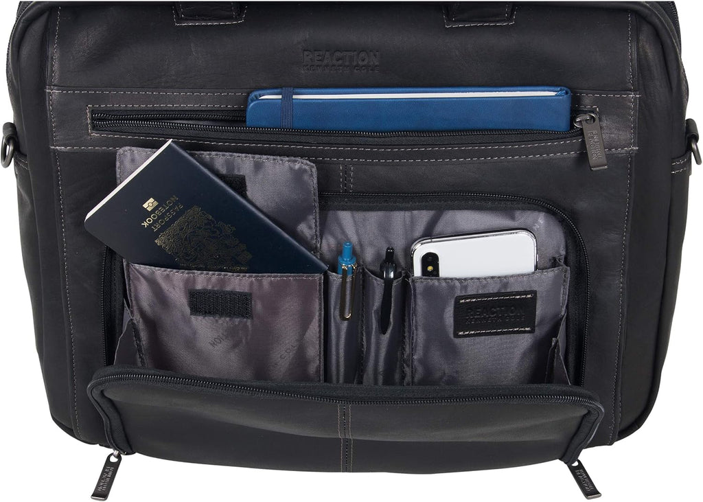 Kenneth Cole REACTION 'Out of the Bag' Manhattan Colombian Leather 15.6' Laptop Briefcase Travel Business Case Bag