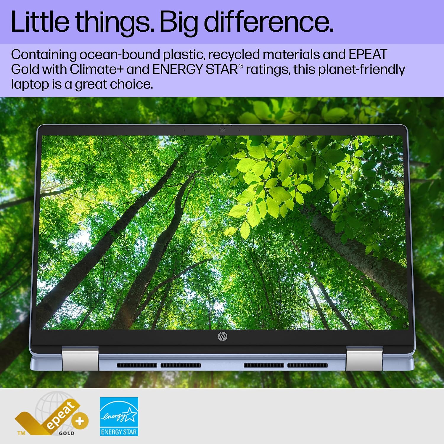 HP Chromebook x360 14b 2-in-1 Touchscreen Laptop (14' HD, 4GB RAM, Intel N200, 192GB Storage (128GB SSD+64GB SD Card)) for Home, Students, HD Webcam, Wi-Fi 6, Long Battery Life, Chrome OS, Sky Blue