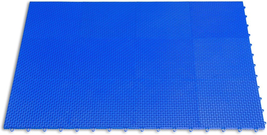Big Floors DuraGrid Deck Tiles, Interlocking Outdoor Tiles for Patio, Self-Draining, UV-Resistant, Water-Resistant Modular Flooring, Easy Install, 40 Pack, Green