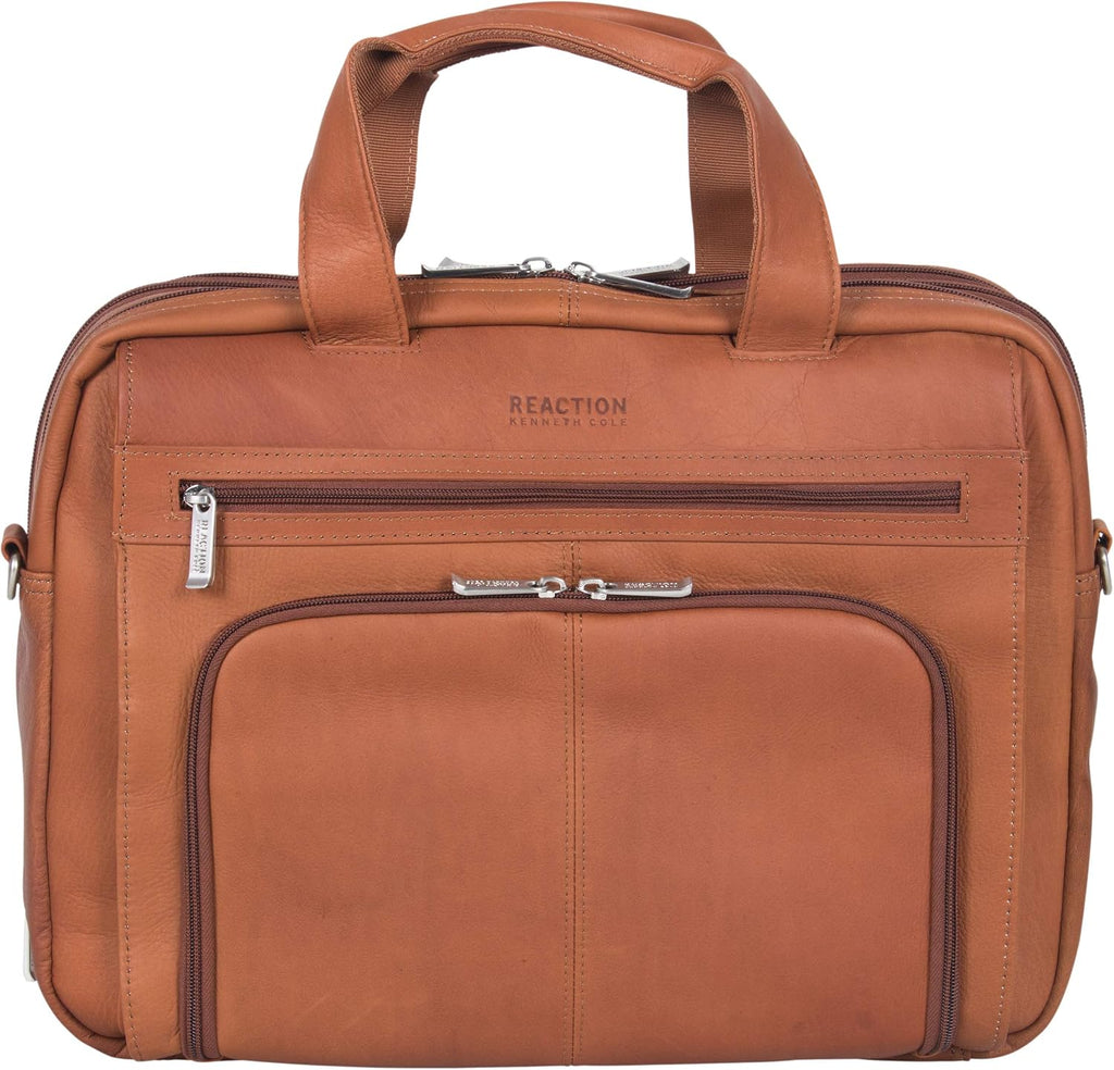 Kenneth Cole REACTION 'Out of the Bag' Manhattan Colombian Leather 15.6' Laptop Briefcase Travel Business Case Bag