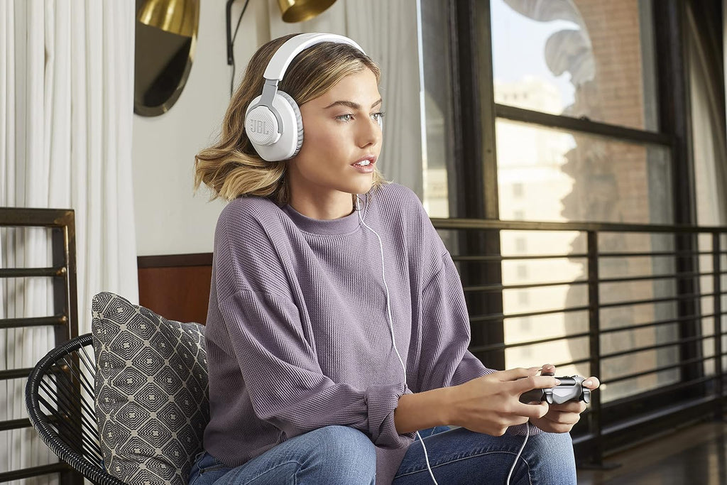 JBL Quantum 100 - Wired Over-Ear Gaming Headphones - White, Large (Pack of 4)