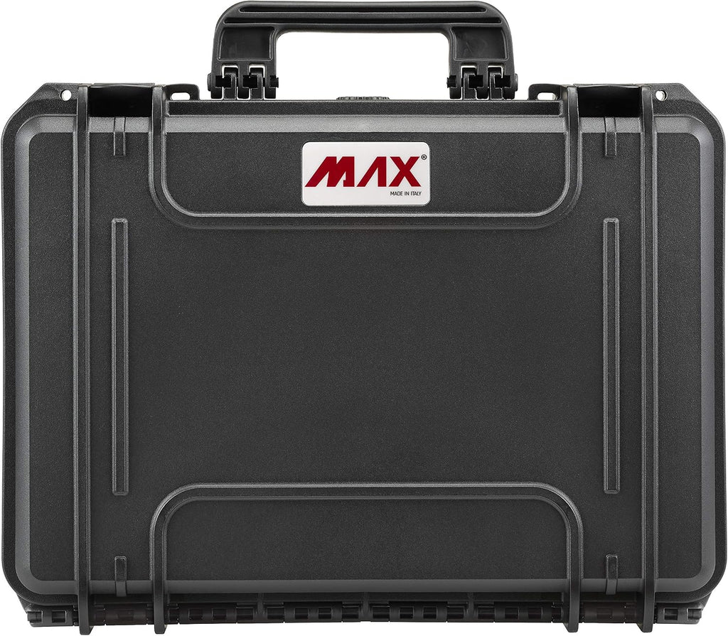 Max MAX430CAM IP67 Rated Waterproof Durable Watertight Equipment Photography with Hard Carry Plastic Case Padded Dividers/Flight Case/Tool Box