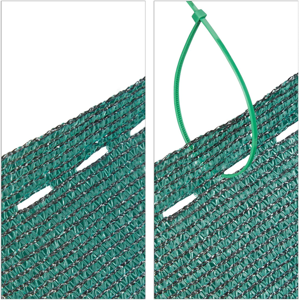 Relaxdays Fence Netting, Privacy Shield for Fences & Railing, HDPE Net, UV-Resistant, Weatherproof, 1.5 x 30 m, Green