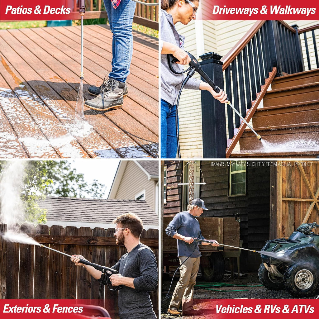 Simpson Cleaning 2900 PSI Gas Pressure Washer, 2.4 GPM Residential Power Washer with Siphon Hose, 25' Hose, Clean Machine, 49-State (CM61455)