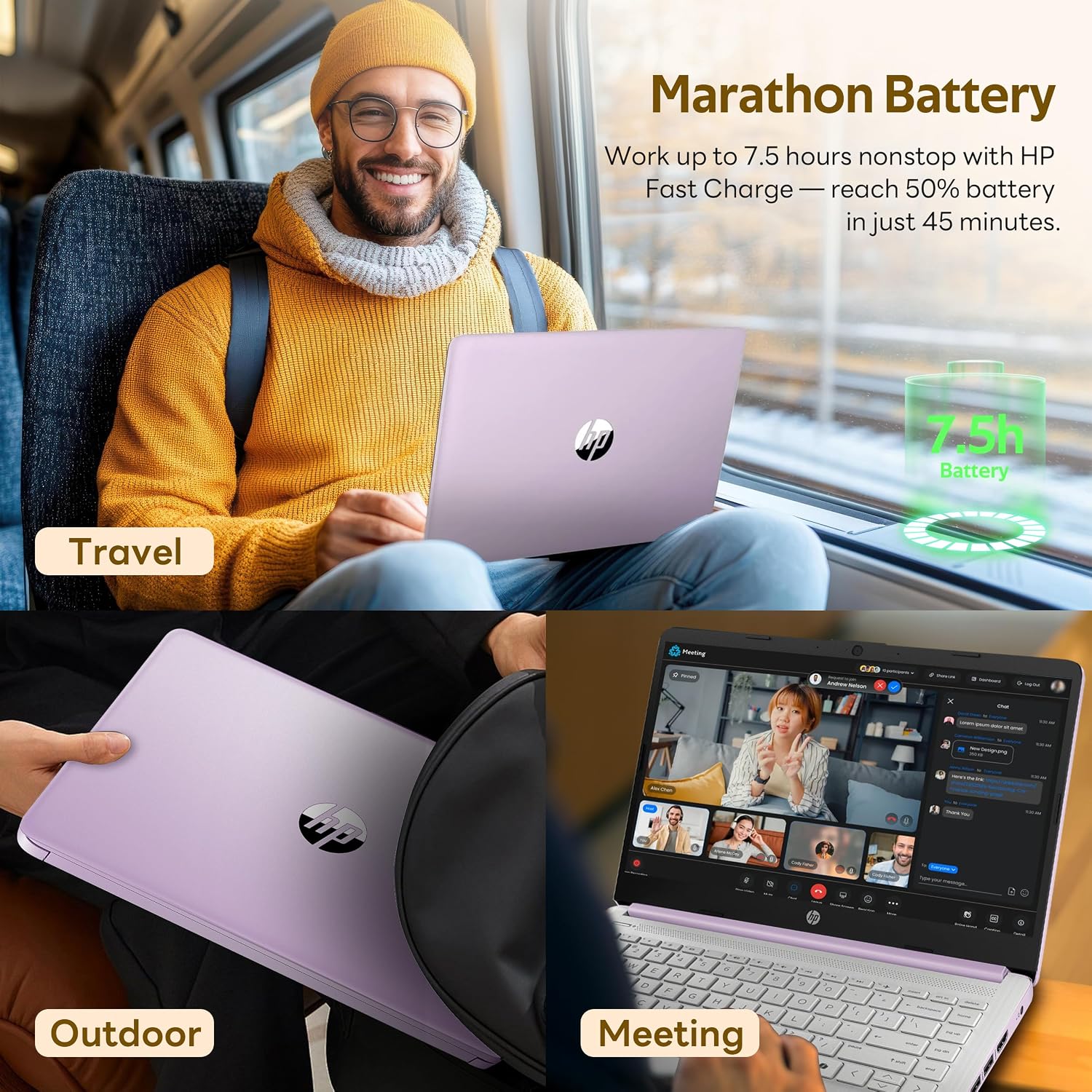 HP Stream 14' Laptop with AI Copilot, Flagship for Students & Business, 13th Gen Intel 4-Core, 4GB RAM, 1.12TB Storage (128GB UFS + 1TB Docking Station), Office 365 1-Year, Win 11 S, Silver