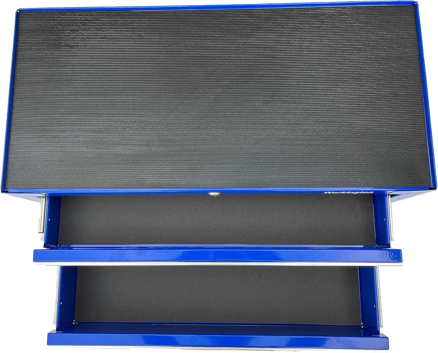 Workington Industrial 2 Drawers Portable Metal Intermediate Box, 26' Middle Tool Chest Cabinet with Ball Bearing Drawer Slides, Steel Tool Storage Box Organizer 4008 Blue