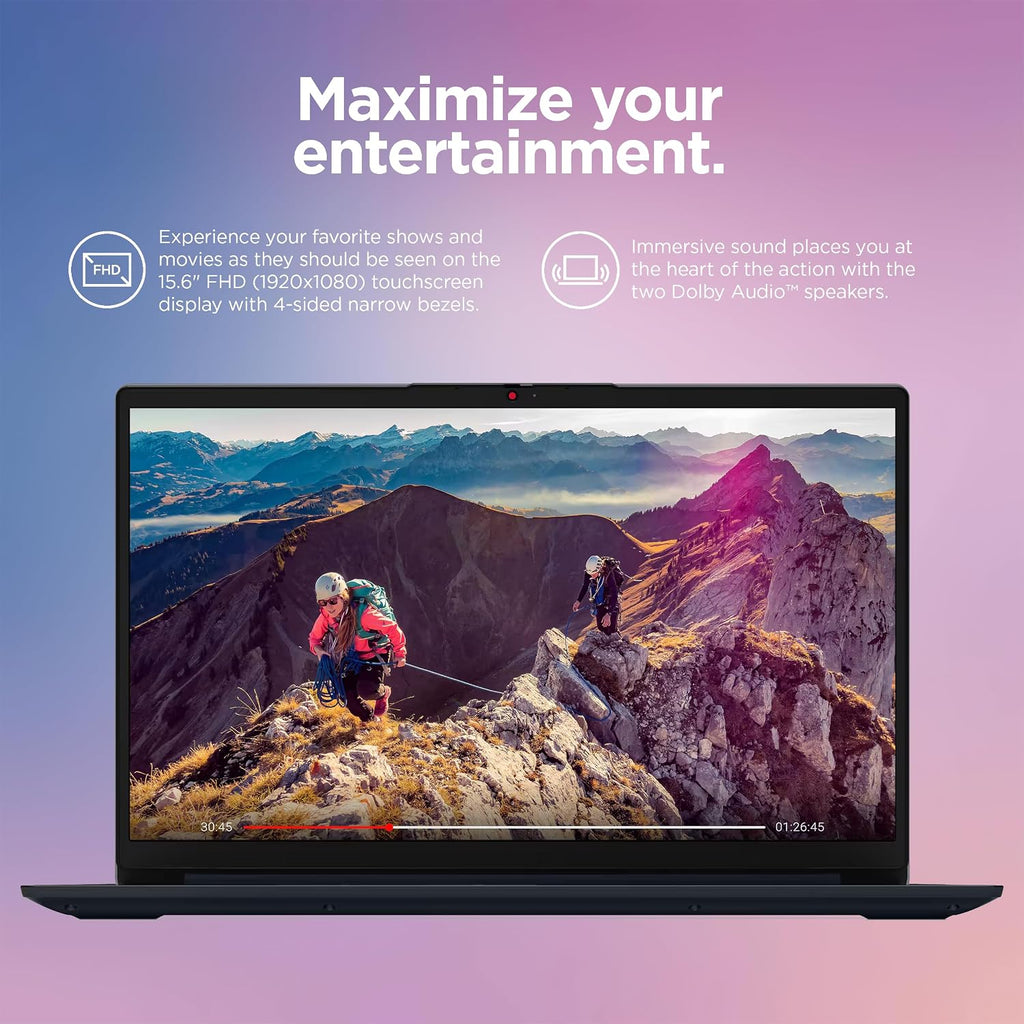 Lenovo IdeaPad Laptop for 2025-2026 Business Student, Lifetime Office, Al Computer, 10-Core Intel i5, 15.6' FHD Touchscreen, 16GB RAM, 1TB Storage (512GB SSD+500GB Ext), HubxcelAccessory, Win 11 Pro