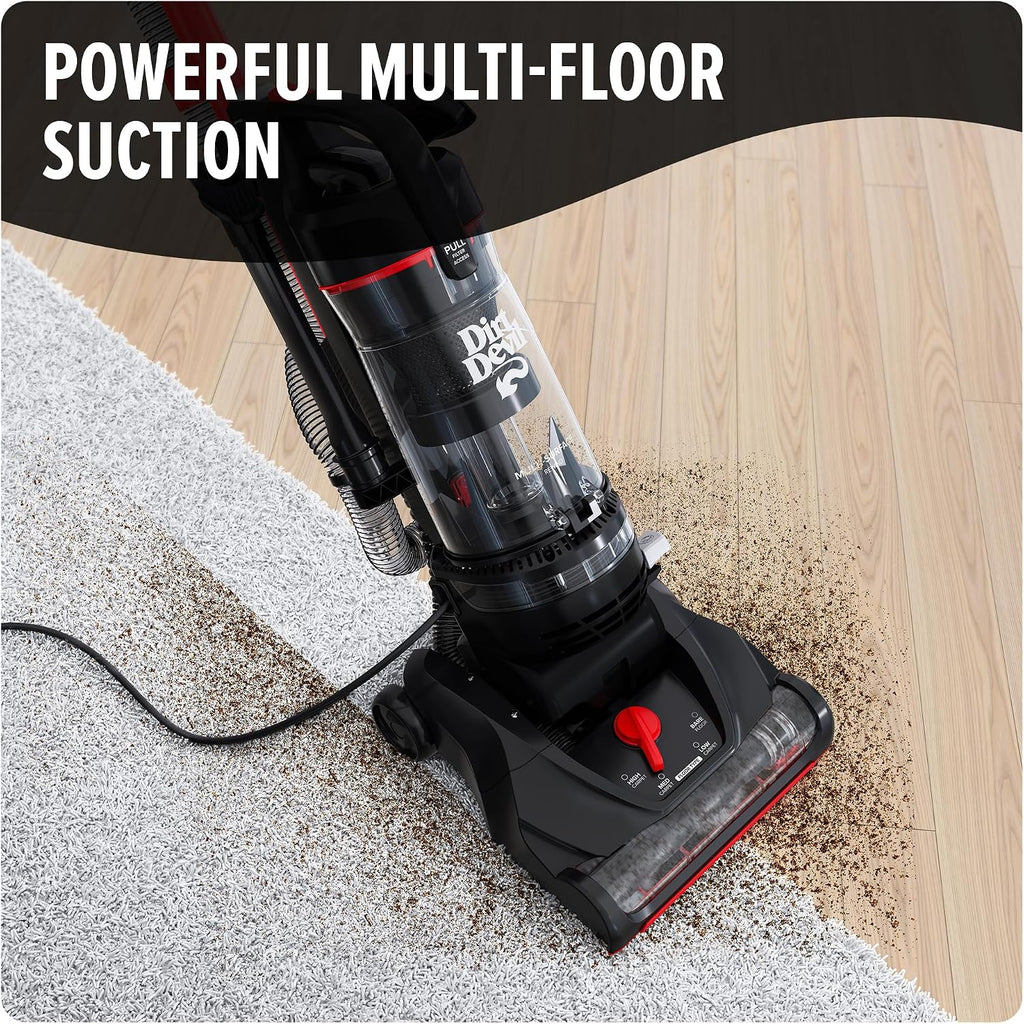 Dirt Devil Multi-Surface Rewind+ Upright Bagless Vacuum Cleaner for Carpet and Hard Floor, Powerful, Lightweight, Corded Vacuum Cleaners for Home Use