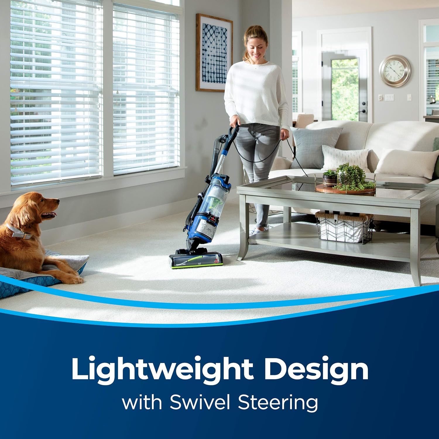 BISSELL Upright Vacuum Cleaner - CleanView Swivel - HEPA Sealed Allergen System - Powerful Suction Traps 99.97% of Dust and Allergens