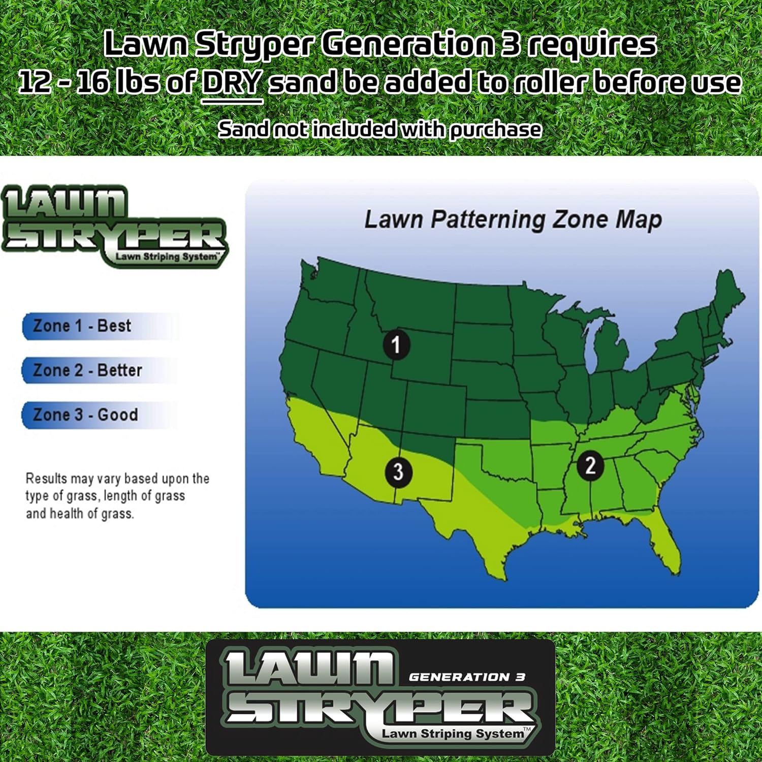 Lawn Stryper- Generation 3 Lawn Striping System/Stripe Your Lawn Like A Ballpark/Works with Toro and Other Brands 20'- 22' Gas and Battery Powered Walk-Behind Lawn Mowers (See Mower List Below)