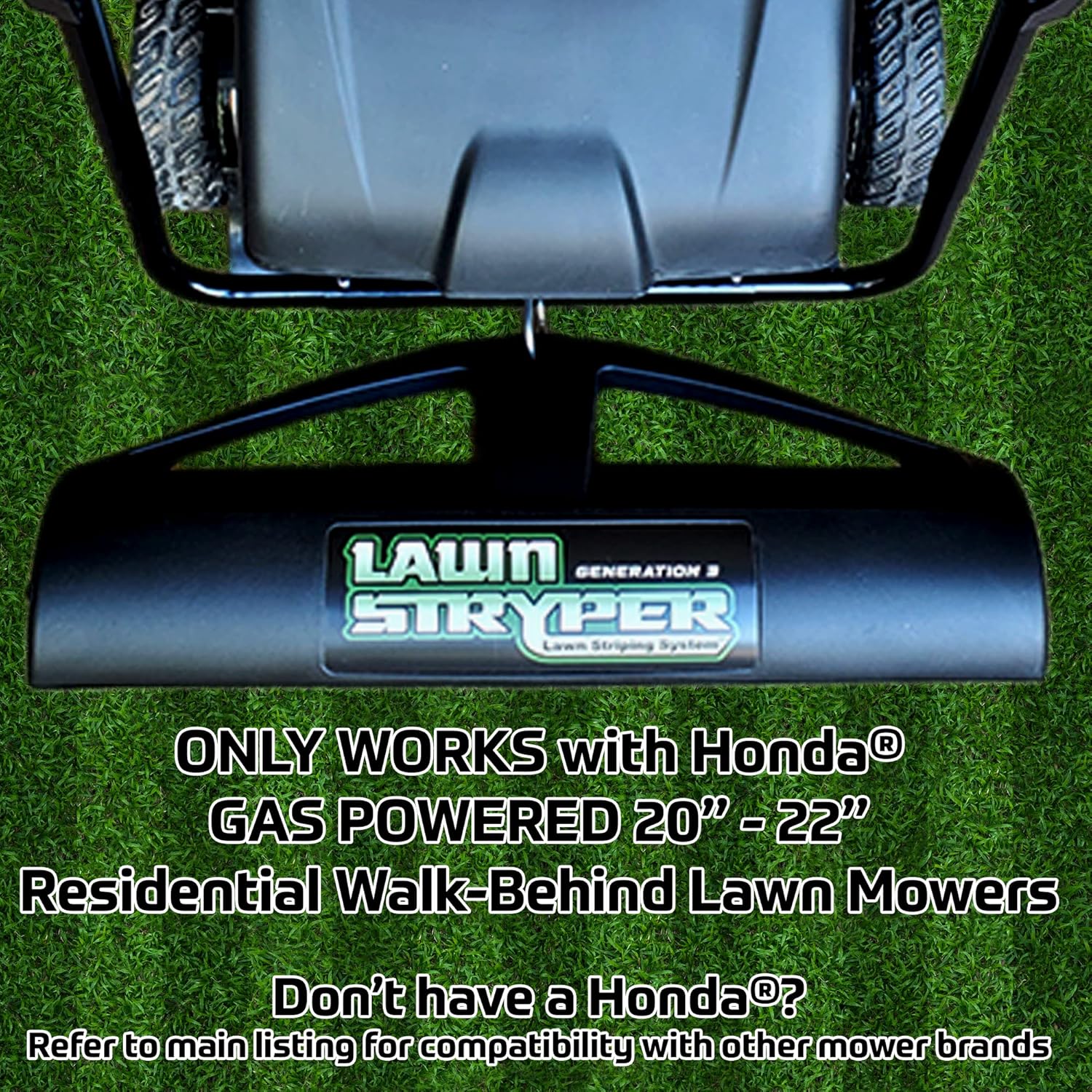 Lawn Stryper- Generation 3 Lawn Striping System/Stripe Your Lawn Like A Ballpark/ONLY Works with Honda 20'-22' Residential Walk-Behind Lawn Mowers