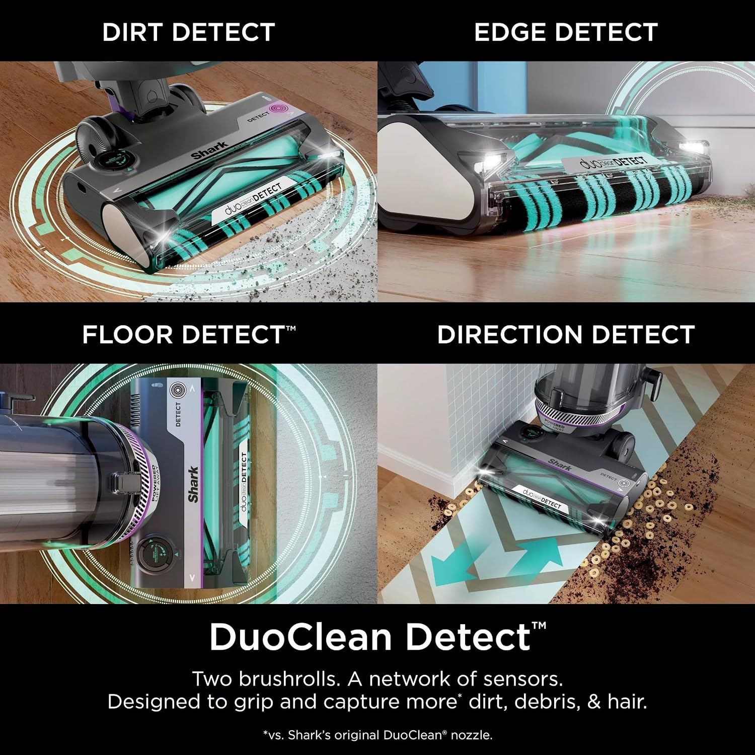 Shark AZ3901 POWERDETECT Upright Vacuum Cleaner with DuoClean Technology, Odor Neutralizer Technology, Powered Lift-Away, Self Cleaning Brushroll, Anti-Allergen Complete Seal (Renewed)