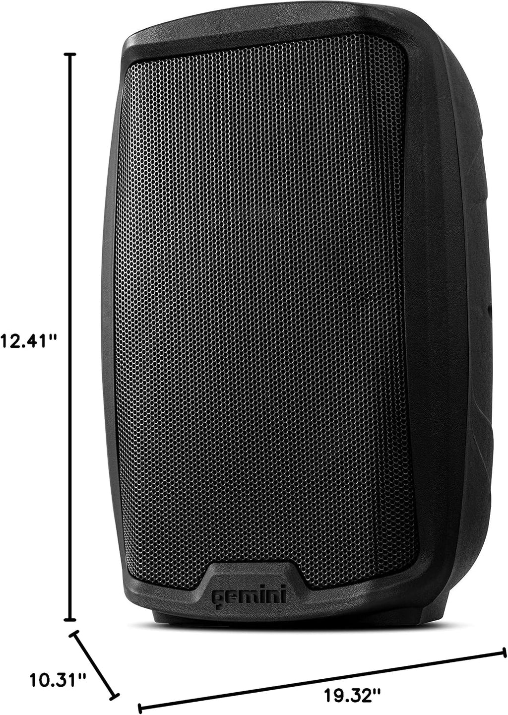 Gemini 40W Powered DJ Speaker 10' – Compact Active Stage Monitor with XLR/AUX Inputs, Built-in Mixer, EQ & Stand Mount for Mobile Gigs & Events (AS-2110P)