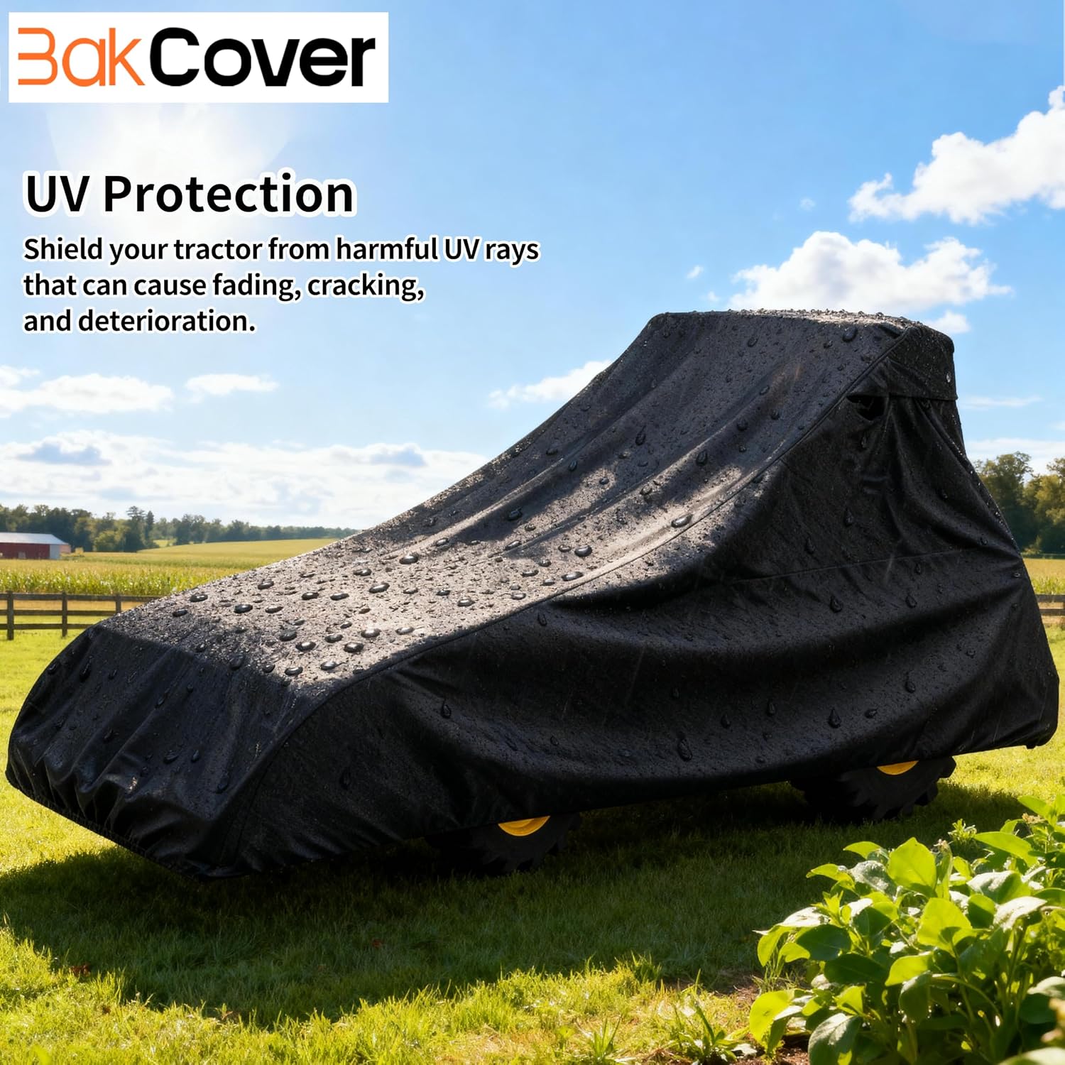 Tractor Cover, Utility Tractor Covers Waterproof Heavy Duty, Compatible with John Deere, Kubota, Mahindra, 600D Waterproof UV Protection Dustproof (189 L x 76 W x 86 H in)