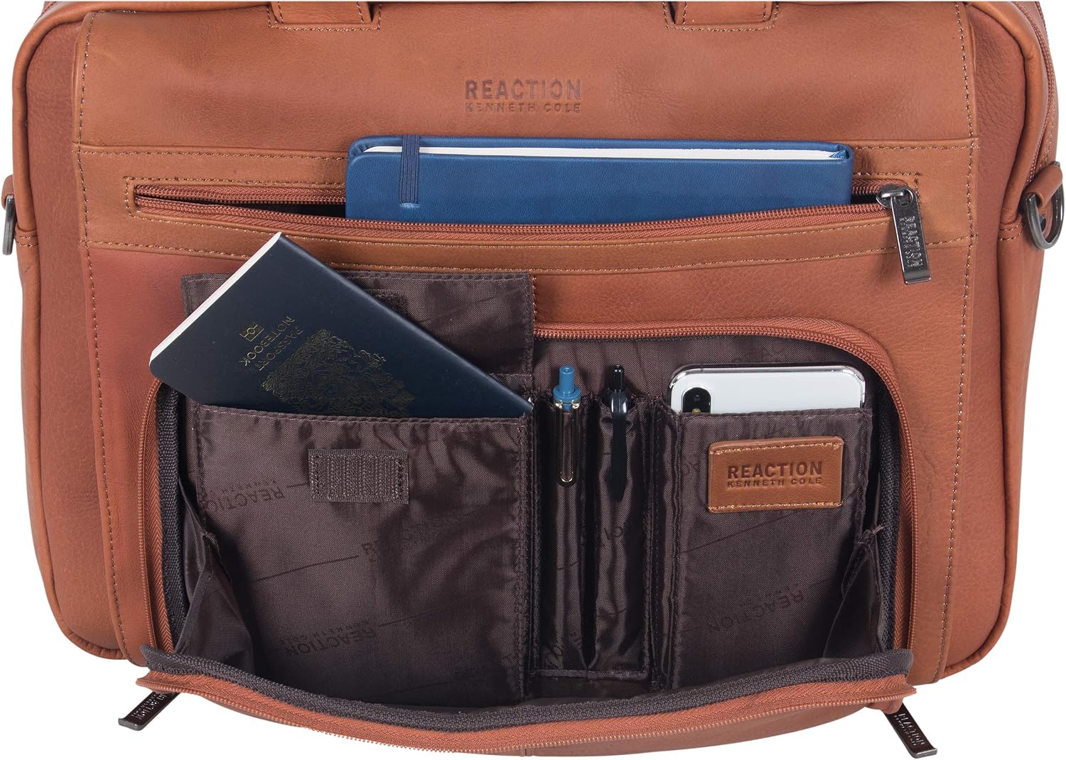 Kenneth Cole REACTION 'Out of the Bag' Manhattan Colombian Leather 15.6' Laptop Briefcase Travel Business Case Bag