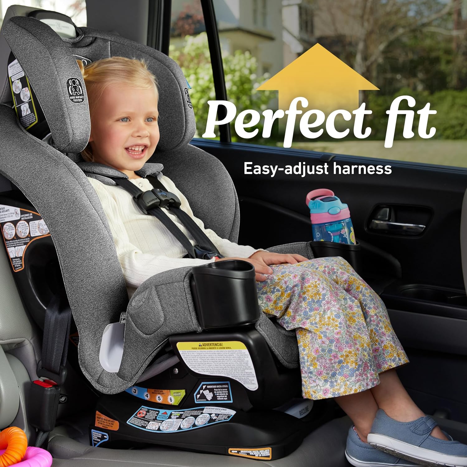 Graco Extend2Fit 3-in-1 Convertible Car Seat, 3 Modes – Rear Facing, Forward Facing Baby Car Seat and Highback Booster Seat, Adjustable Extension Panel for Extra Legroom, Talia