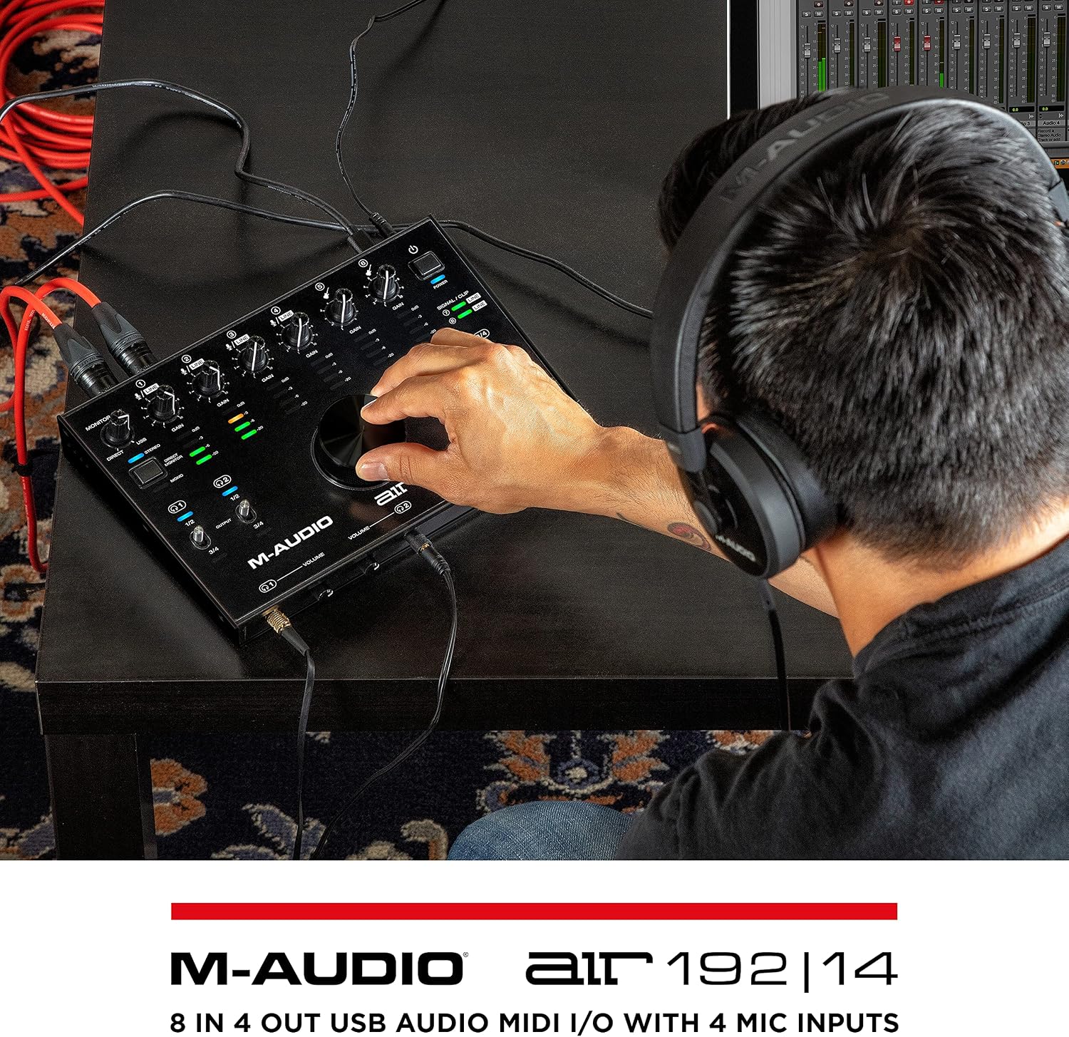 M-AUDIO AIR 192x14 USB-C Audio Interface for Studio Recording with 8 In and 4 Out, MIDI Connectivity, and Software from MPC Beats and Ableton Live Lite