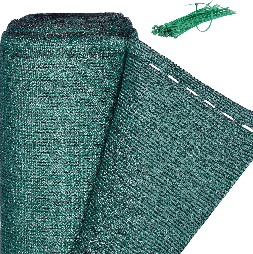 Relaxdays Fence Netting, Privacy Shield for Fences & Railing, HDPE Net, UV-Resistant, Weatherproof, 1.5 x 30 m, Green
