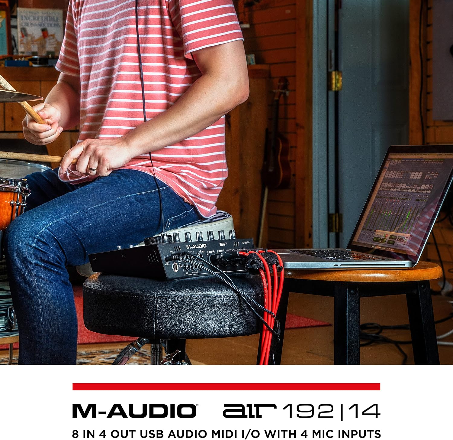 M-AUDIO AIR 192x14 USB-C Audio Interface for Studio Recording with 8 In and 4 Out, MIDI Connectivity, and Software from MPC Beats and Ableton Live Lite