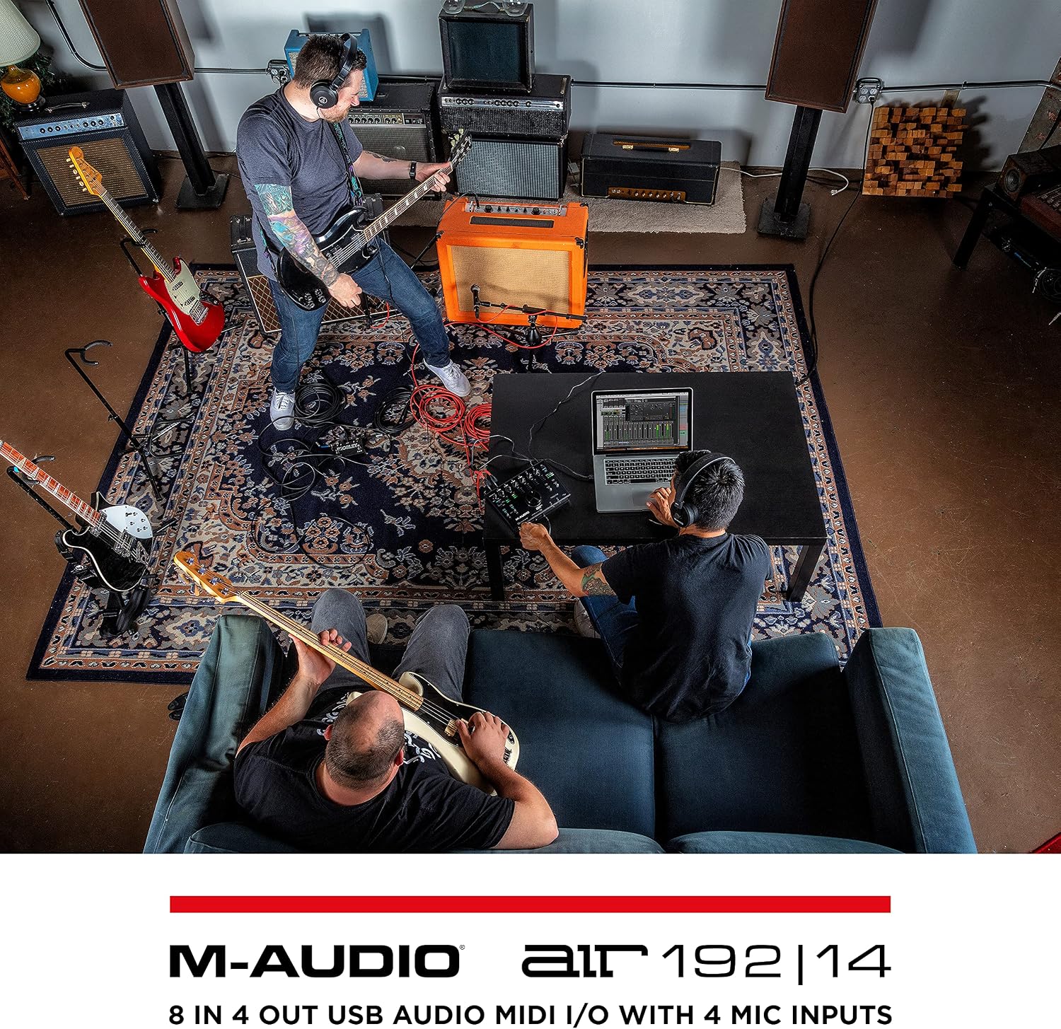 M-AUDIO AIR 192x14 USB-C Audio Interface for Studio Recording with 8 In and 4 Out, MIDI Connectivity, and Software from MPC Beats and Ableton Live Lite